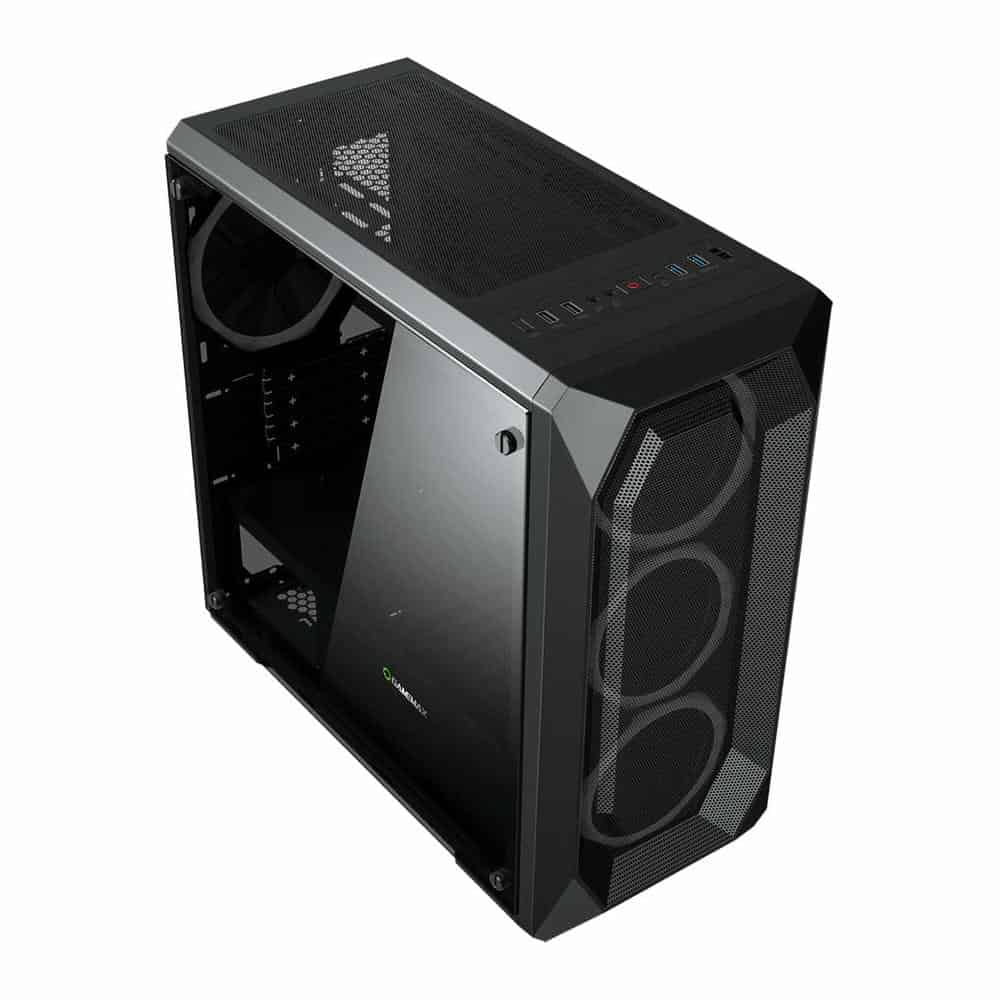 (image for) GameMax Kamikaze Pro ARGB MicroATX Glass Side Panel PC Gaming Case